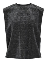 Vila Glitenna Top - Black Beauty/Silver